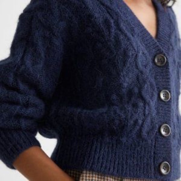 & other stories navy wool cardigan - Picture 3 of 3